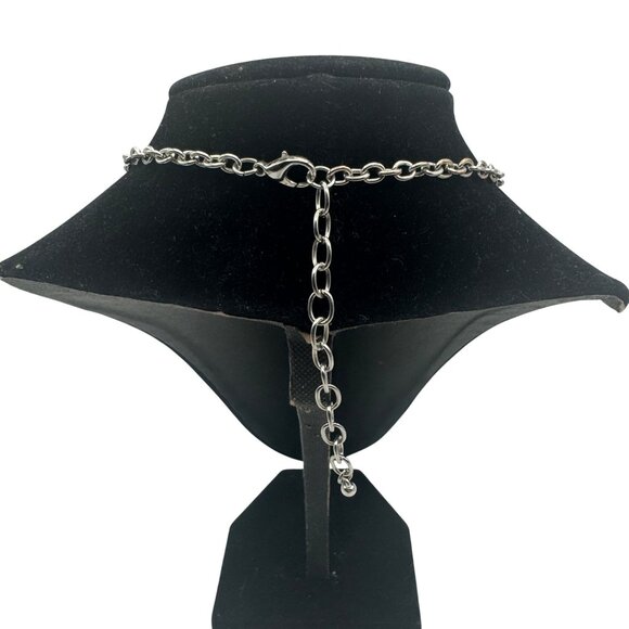 Silver Tone and Shell Multi Disk Necklace Adjustable 18-21 inches Pale Yellow - Picture 4 of 7